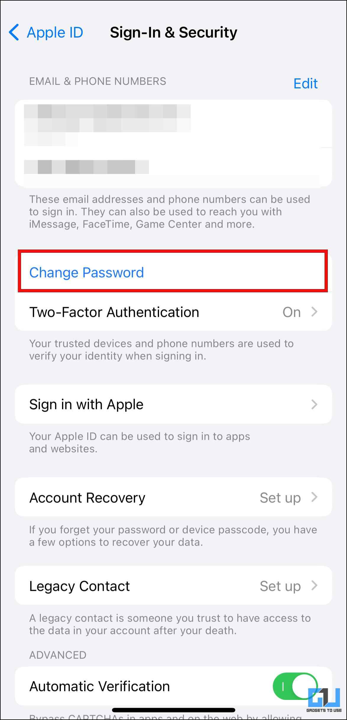 Change or Reset Apple ID password on iPhone