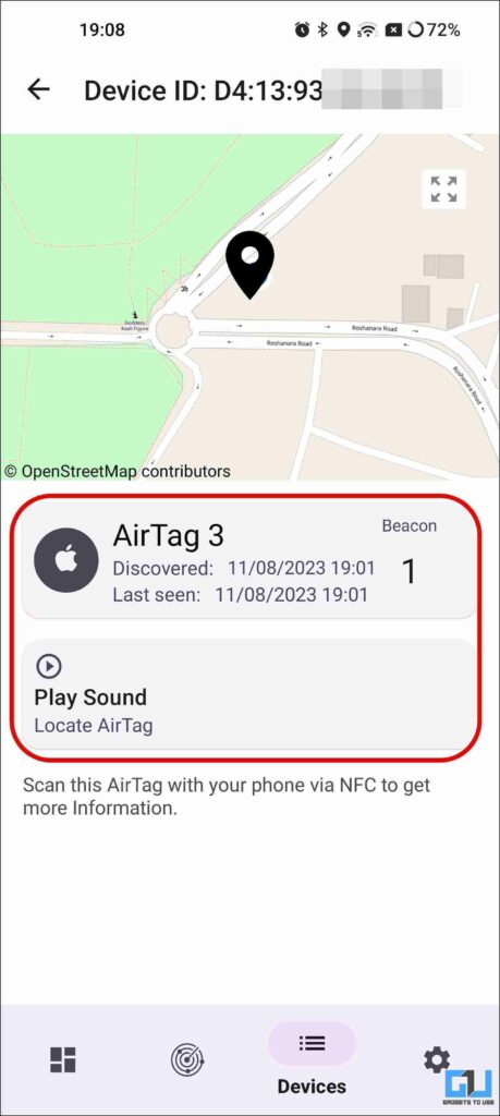Detect Unknown tracker on Android using AirGuard