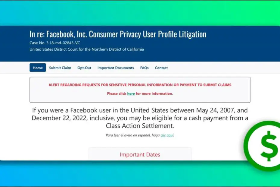 How to claim Facebook Consumer Privacy User Profile Litigation Settlement