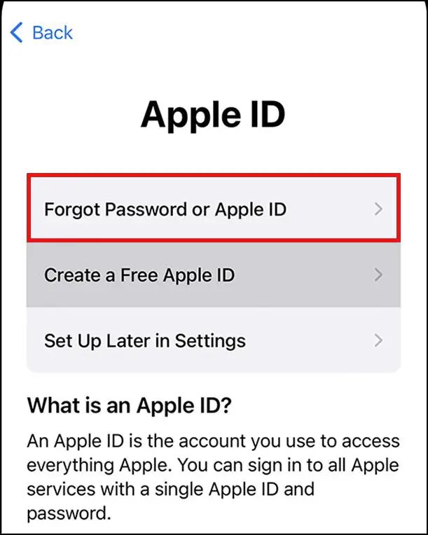 Change or Reset Apple ID password on New iPhone