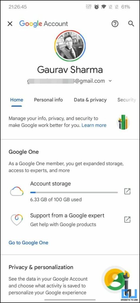 Disable Enhanced Safe Browsing in Google Account