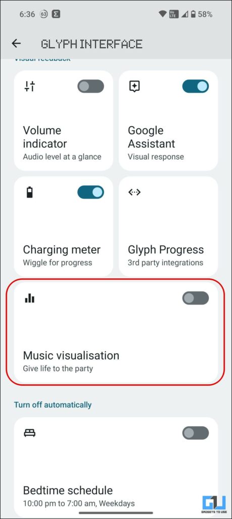 enable Music Visualisation on Nothing Phone (2)