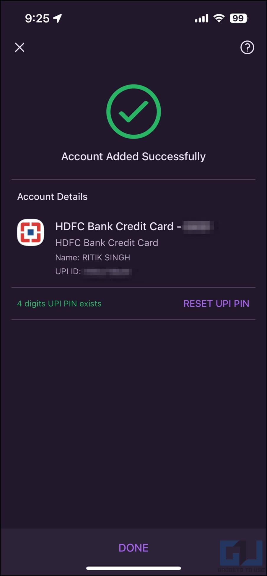 Add Rupay Credit Card to PhonePe UPI