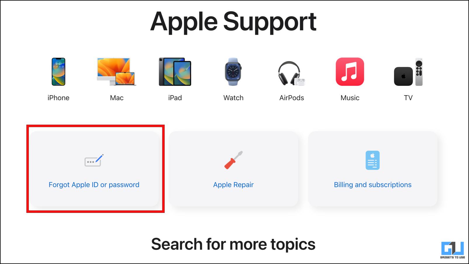 Change or Reset Apple ID password on Web