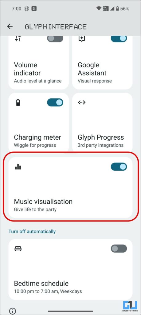 enable Music Visualisation on Nothing Phone (2)