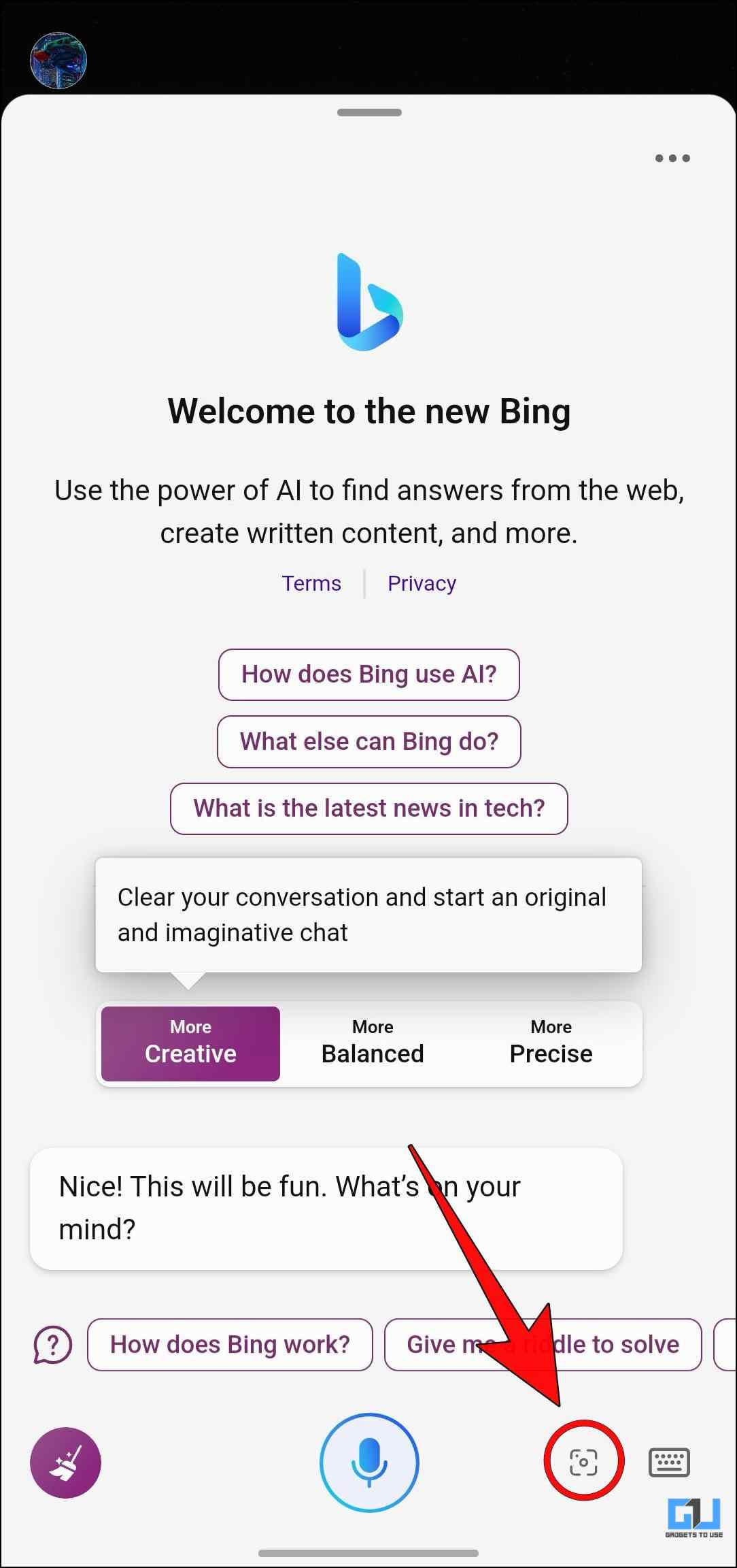 Bing Chat AI Visual Search