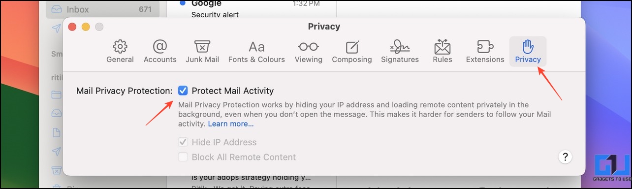 Block Email Trackers on Gmail on mac