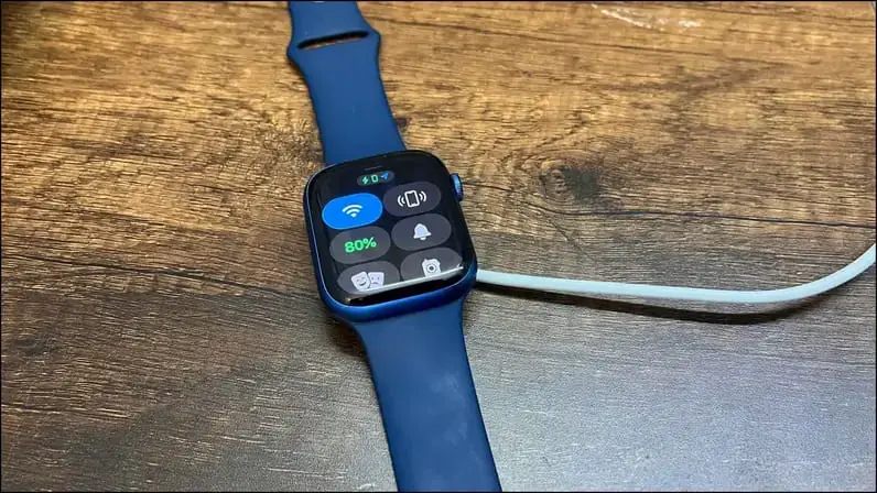 Apple Watch Plugged into Fast Charger