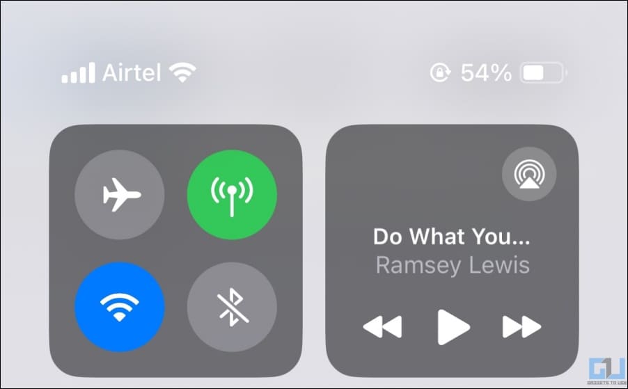 Bluetooth Off in iPhone Control Center