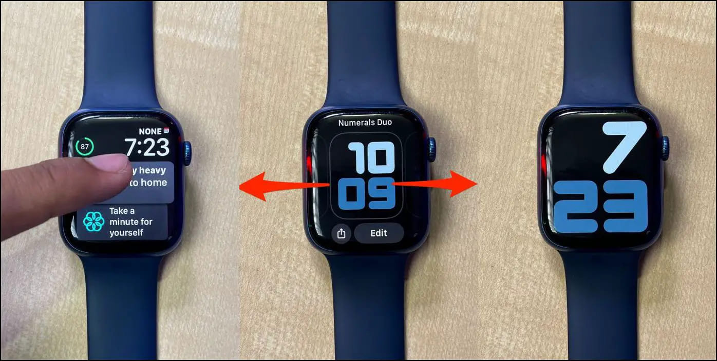 Change Watch Faces on Apple Watch