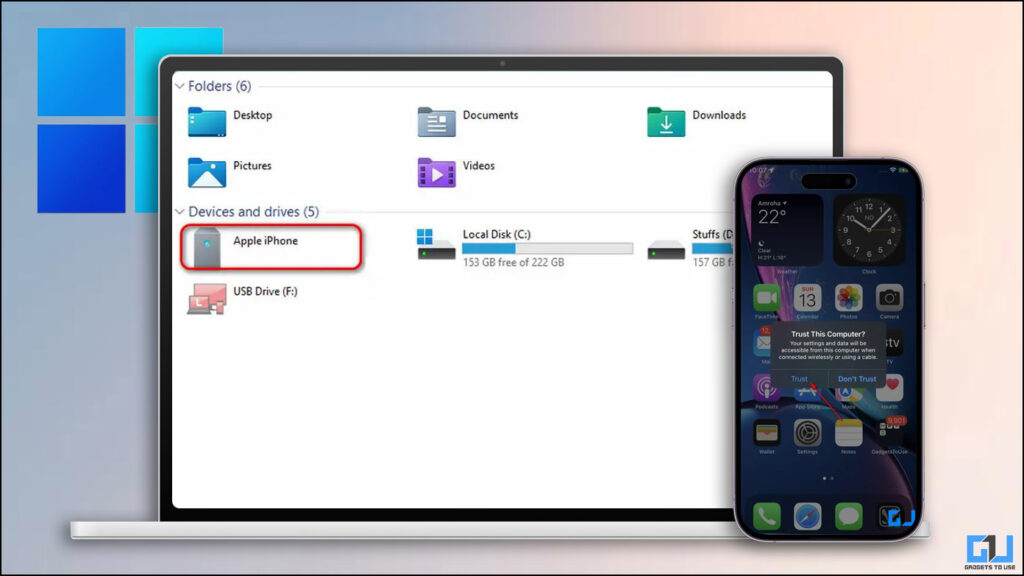 Connect iPhone to Windows 11 PC