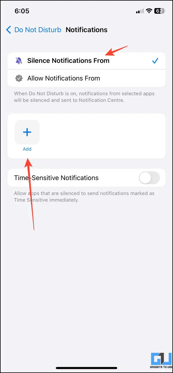select silent notifications from