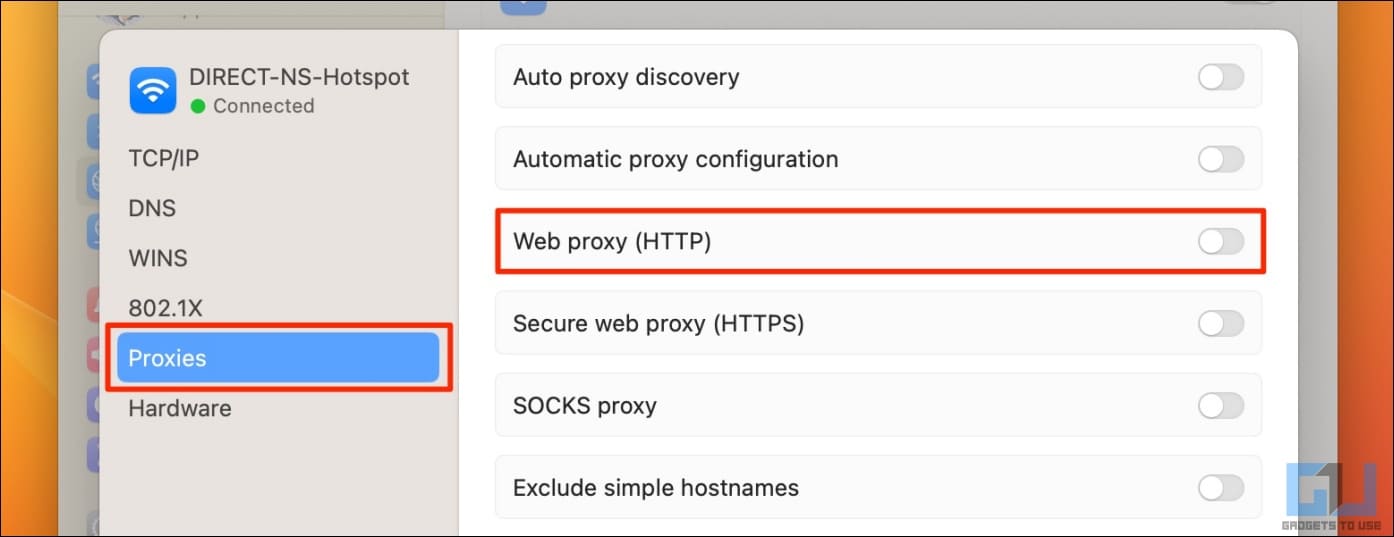 Enable Web Proxy (HTTP)