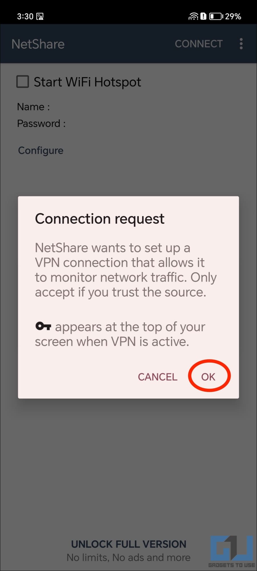 Allow VPN Connection Request