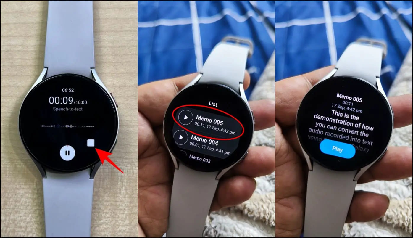 Convert Recordings to Text on Samsung Galaxy Watch