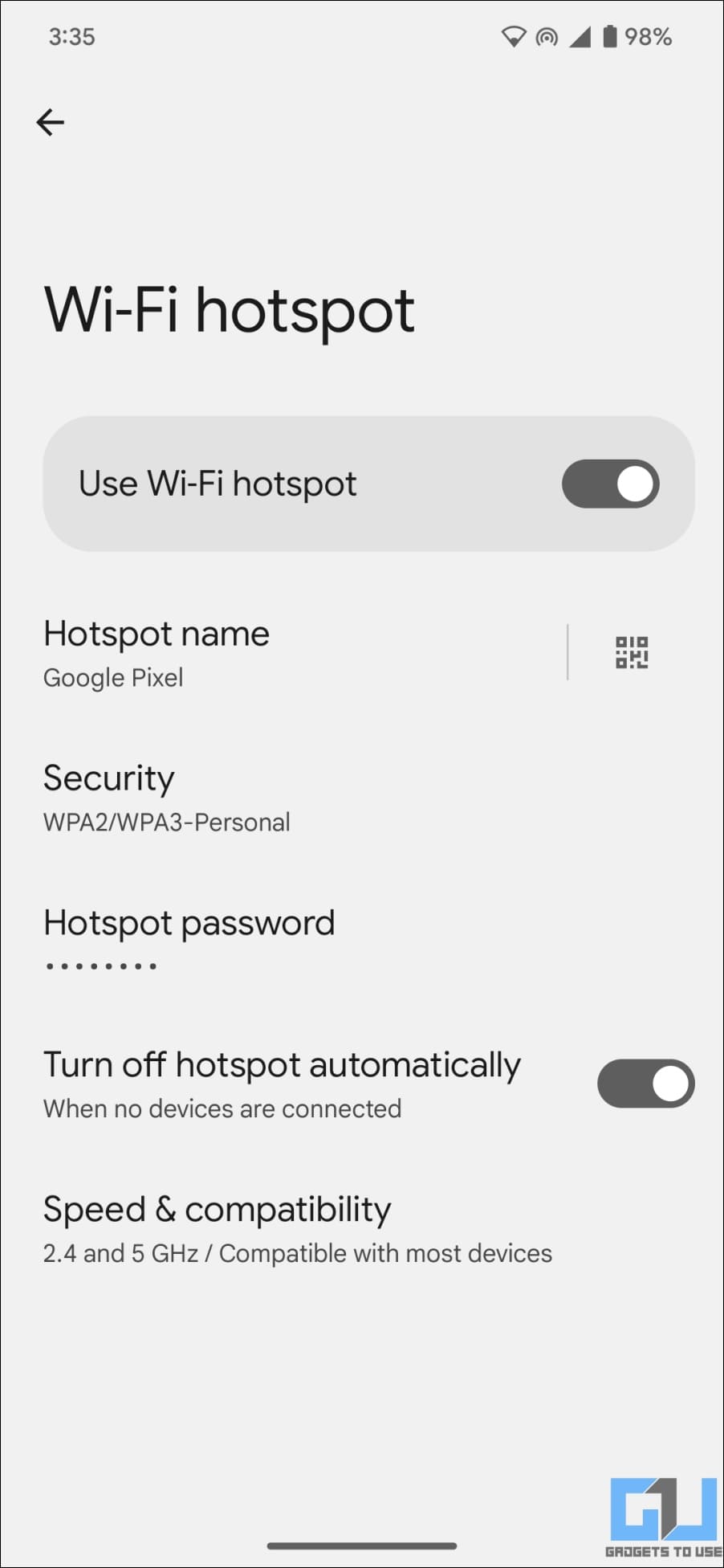 Enable WiFi Hotspot