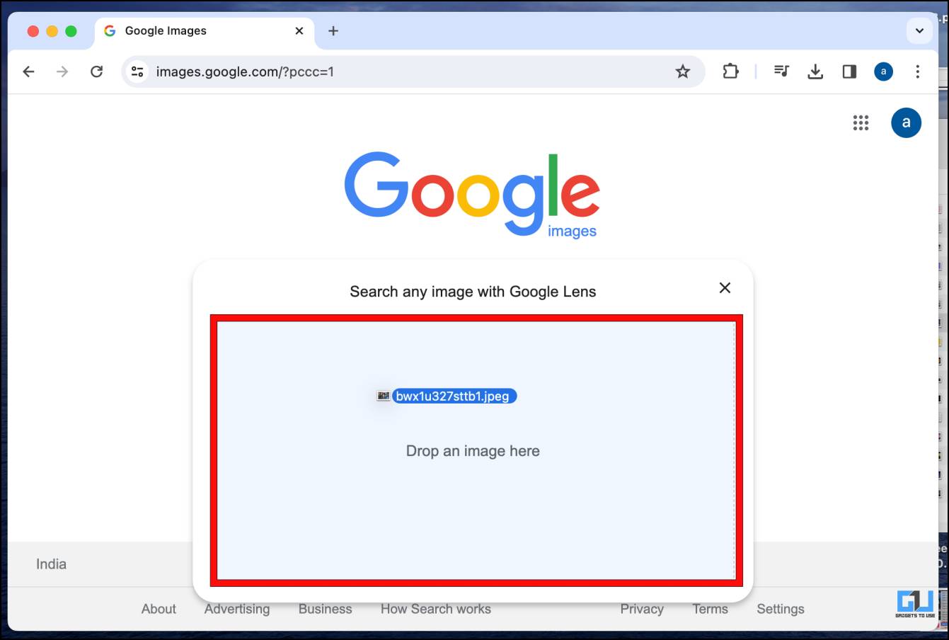 Dragging and Dropping Images to Reverse Search them On Google