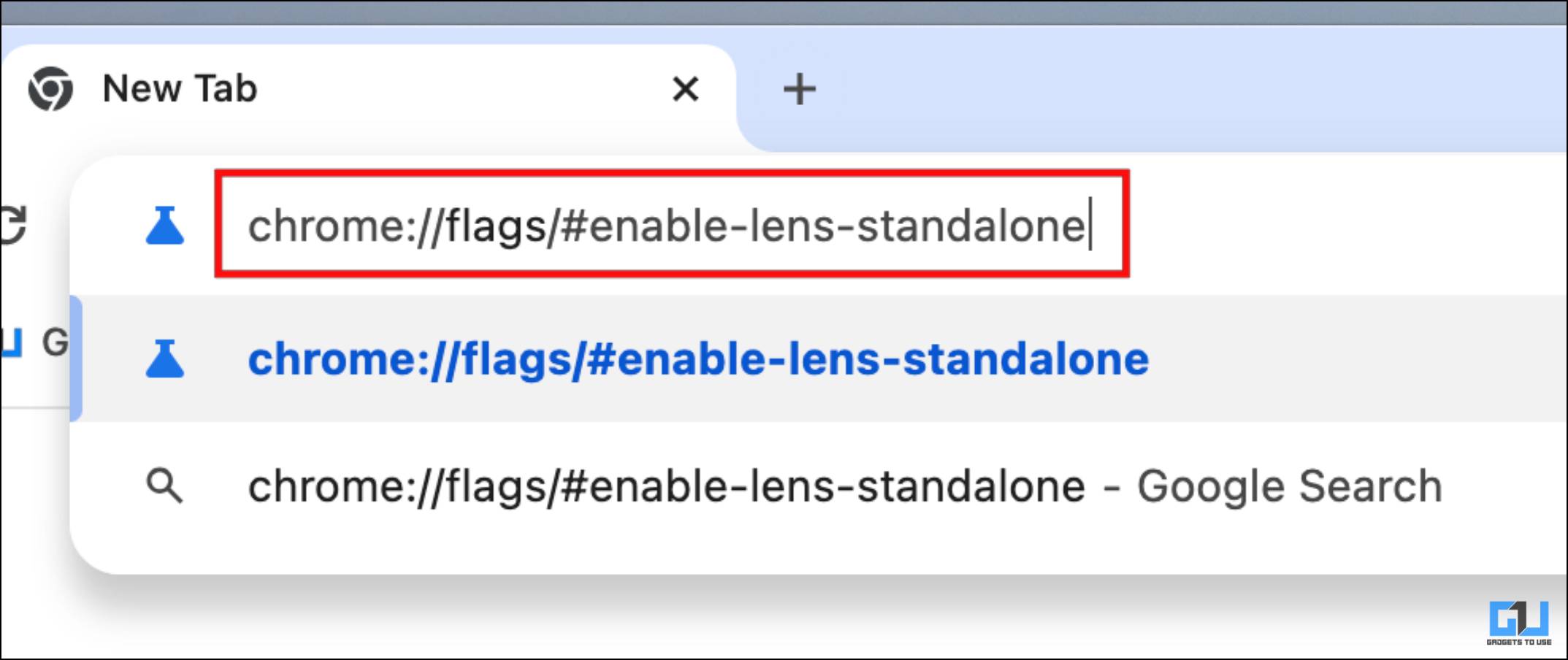 Search for Enable Google Lens Standalone in Chrome