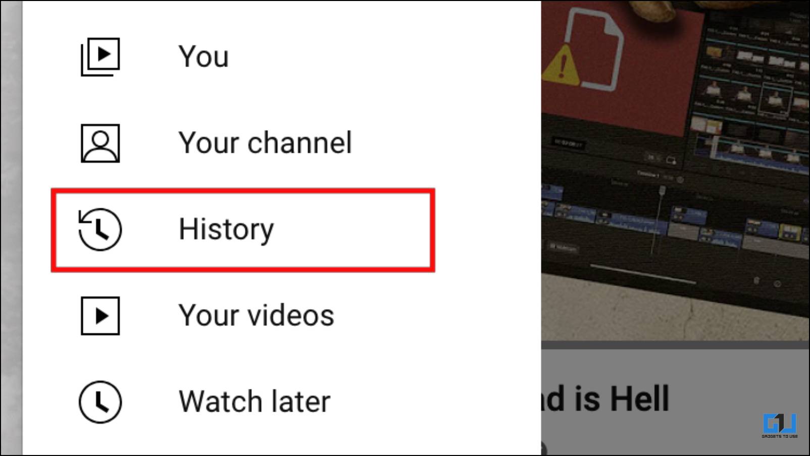 Go To Youtube History