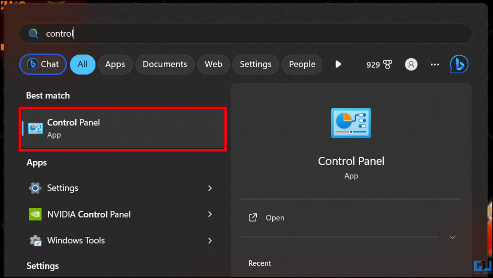 Open Control Panel In Windows