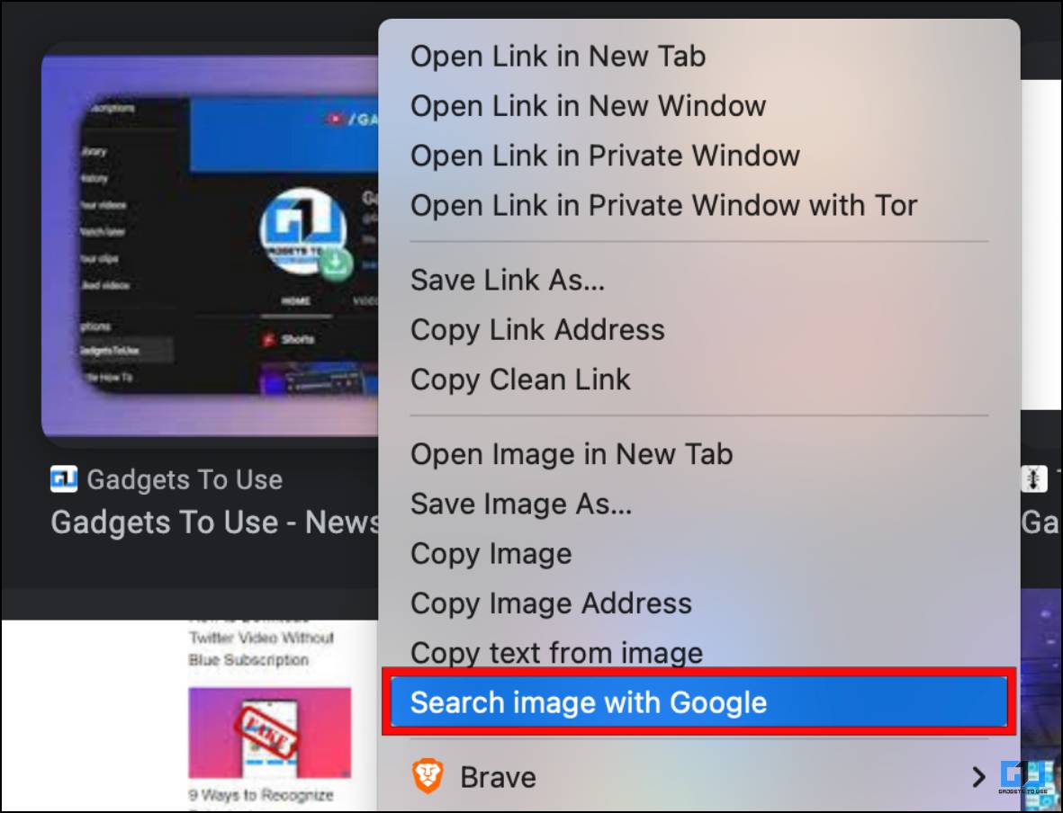 Right click on an Image and Pick Search Image with Google