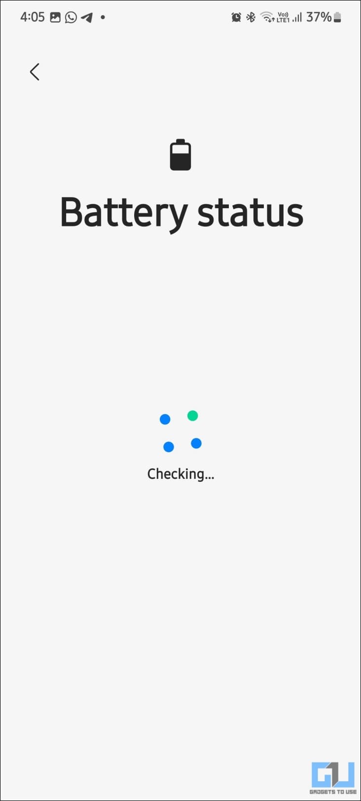 Waiting for Battery Status