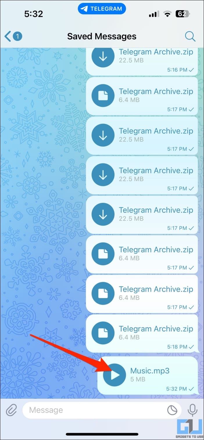 Play a Music File in Telegram