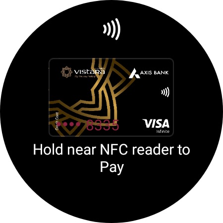 Hold your Galaxy Watch against NFC Reader to pay