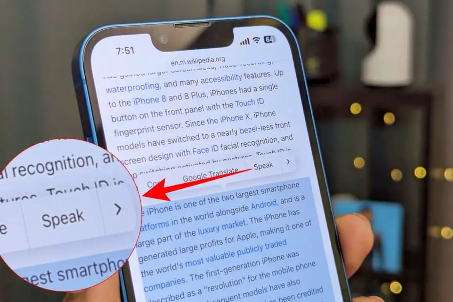 Make iPhone Read Aloud Text and Webpages