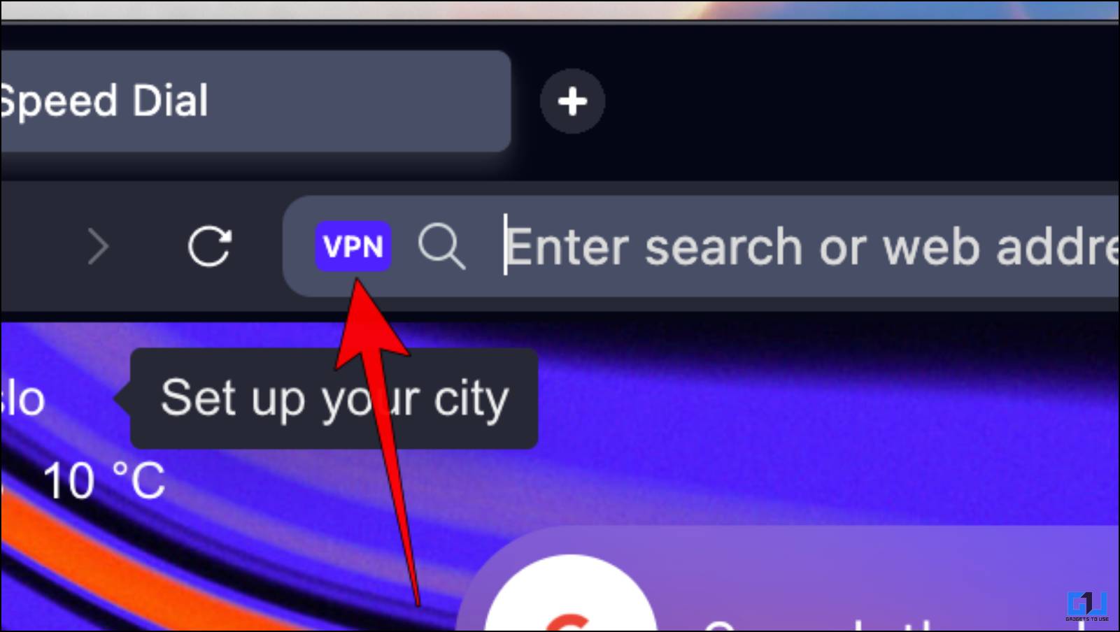 Open VPN Settings from Opera Address Bar