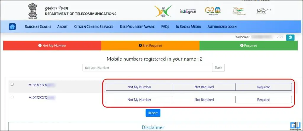 List of Number on issued on your Aadhaar card