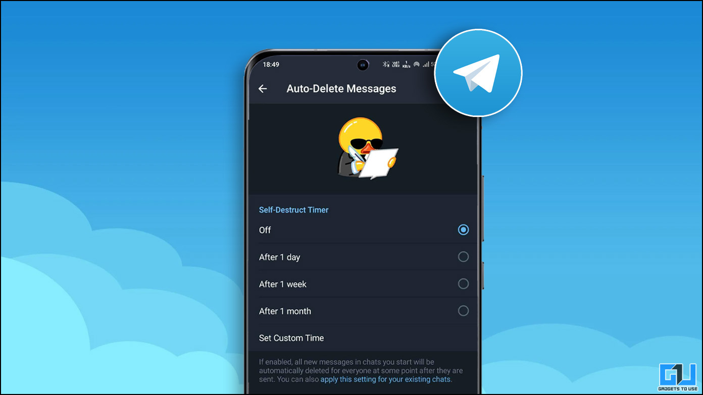 Auto-Delete Telegram messages