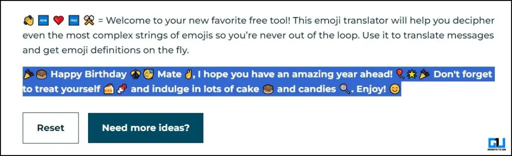 Copy the text with emoji