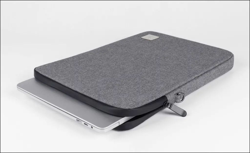 MacBook in a laptop sleeve