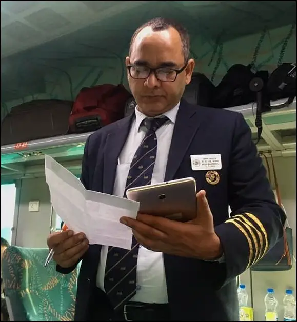 A Travelling Ticket Examiner (TTE) of Indian Railways