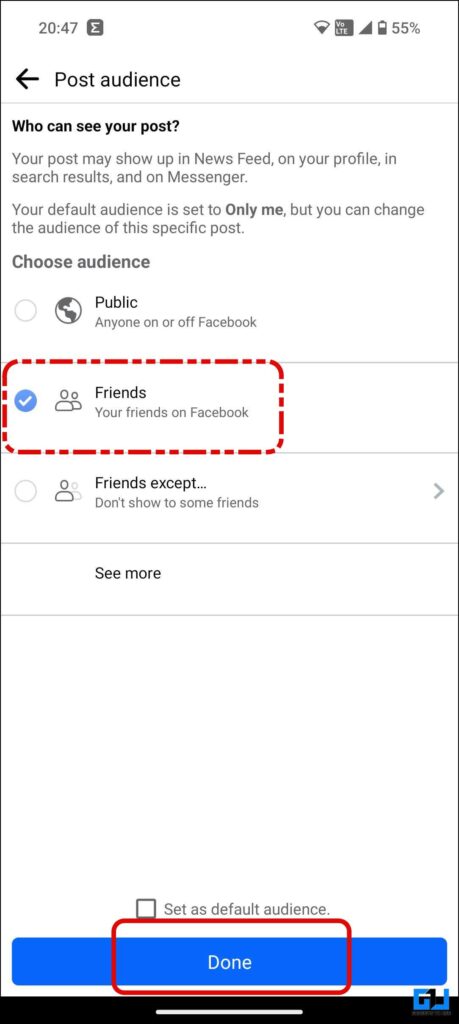 Change Facebook Post privacy