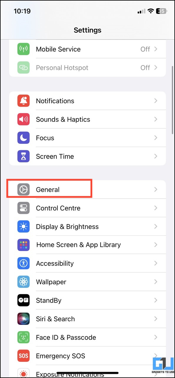 Go to General Settings