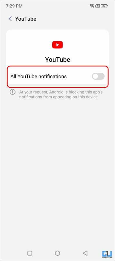 Enable YouTube notifications