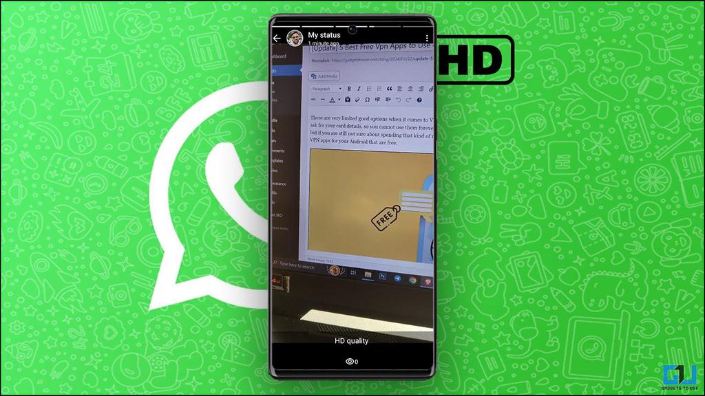 Upload WhatsApp Status in High Quality