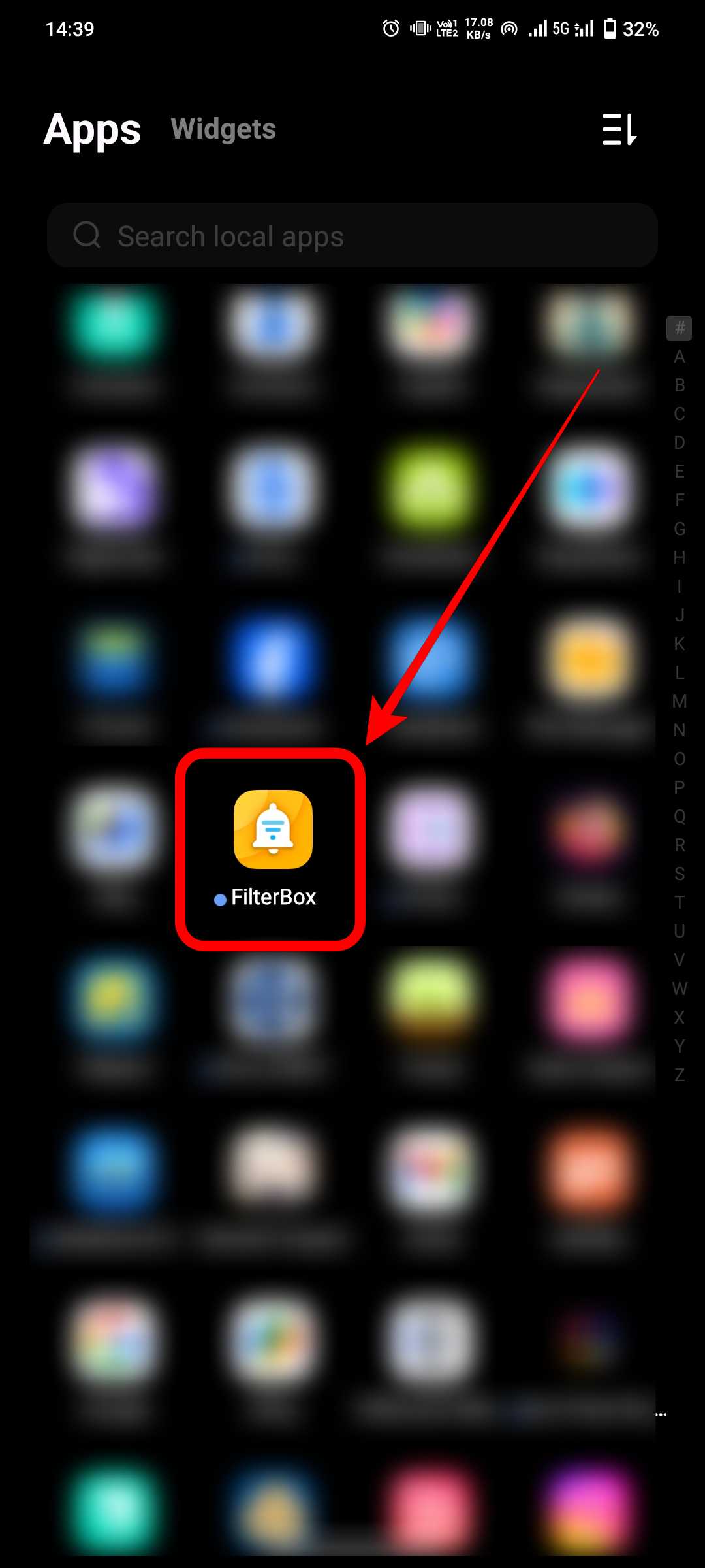 Launch Filterbox app