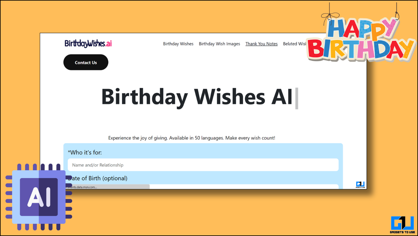 Send Birthday Wishes Using AI
