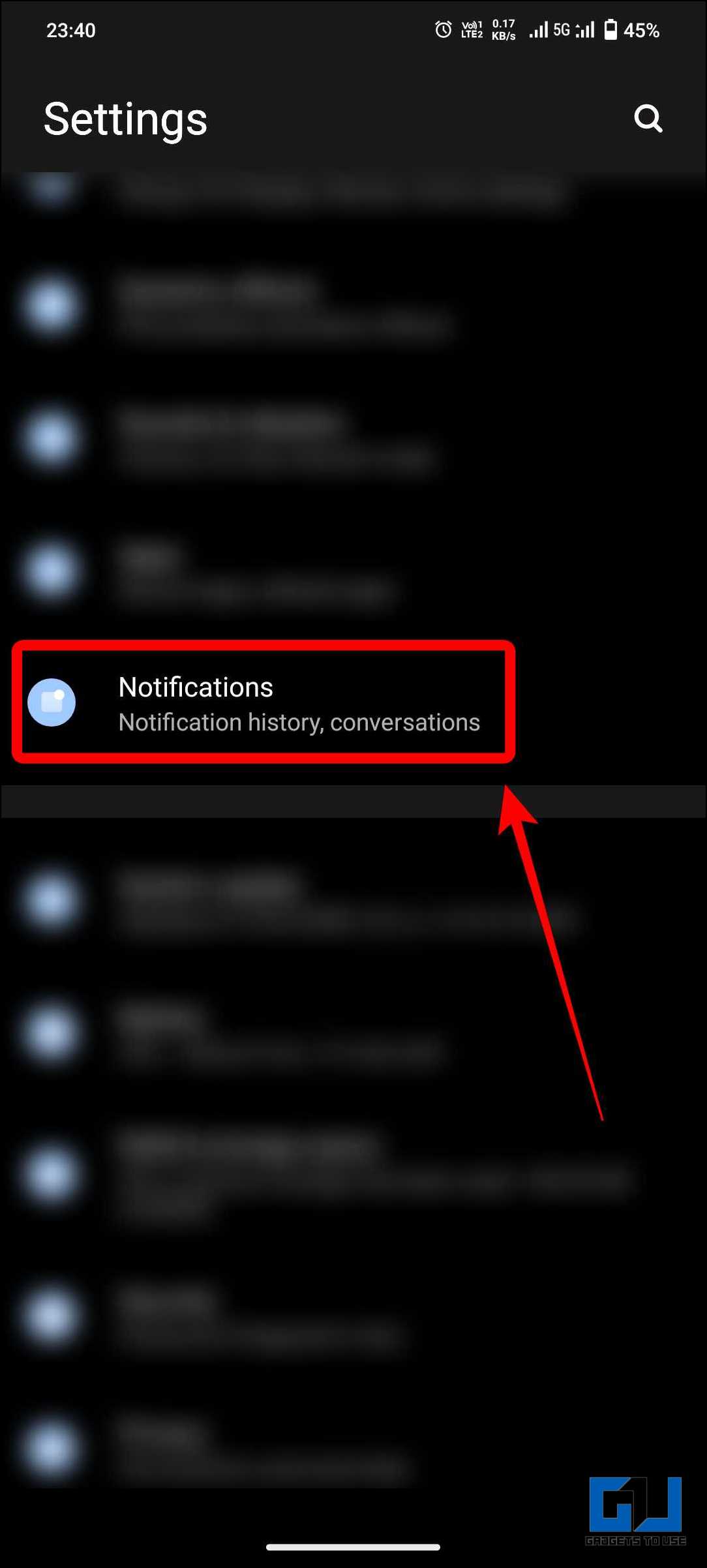 Android Notification Settings