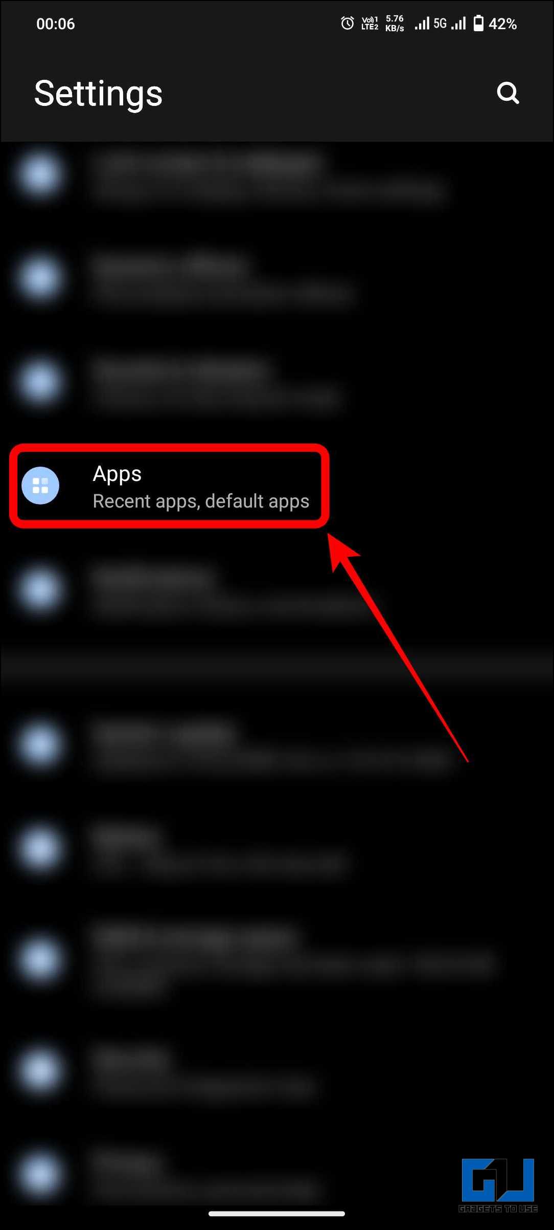 Android App or Application Settings