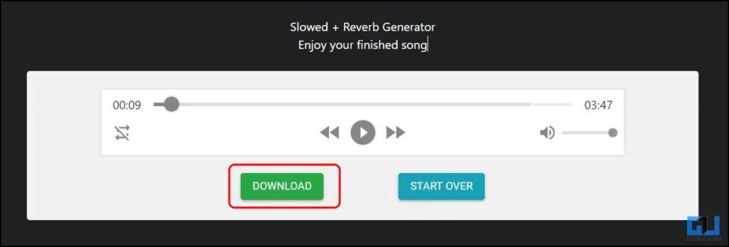 Download button highlighted