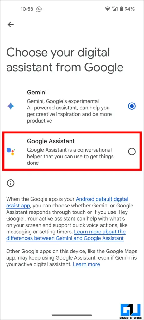 Assistants numériques de Google
