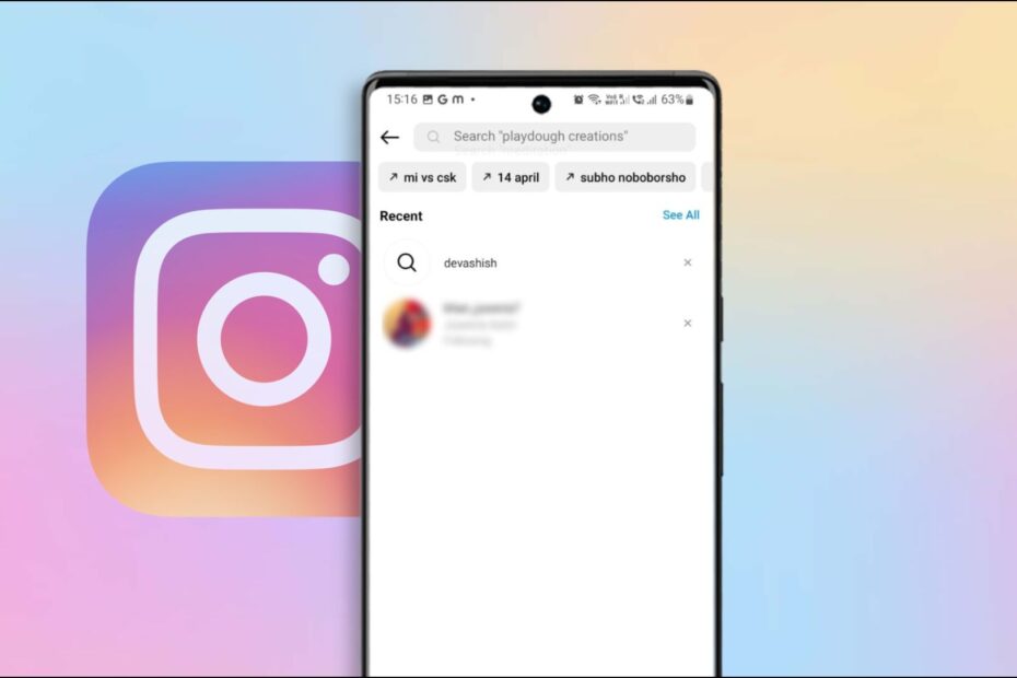 Search contact on Instagram using number.
