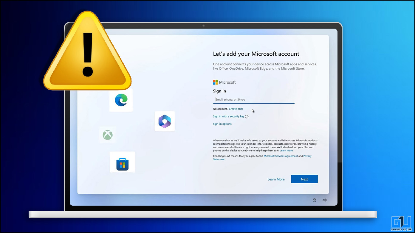 set up windows with local account