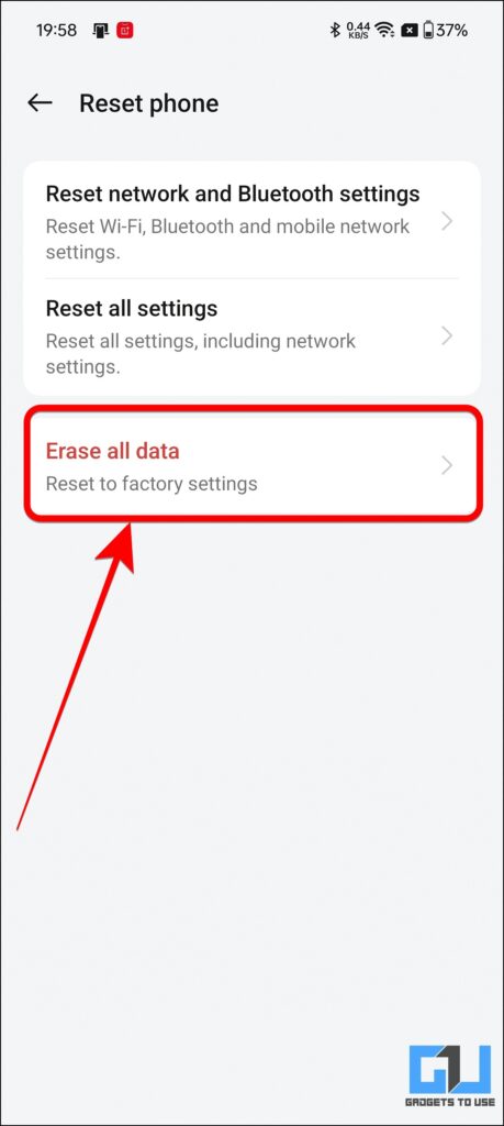 Restore your phone to factory settings