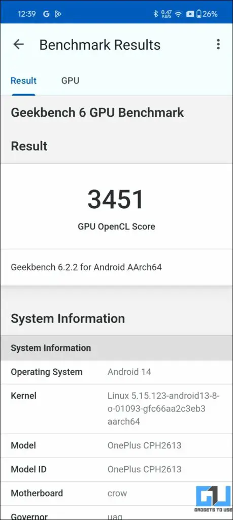 Geekbench 6 GPU Benchmark