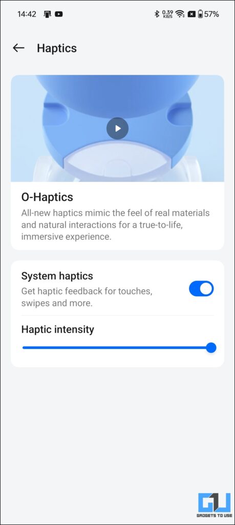 O Haptics on OnePlus Nord CE 4